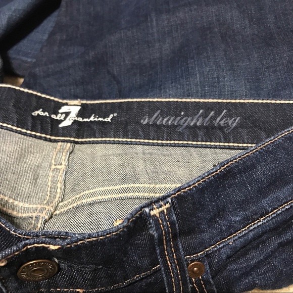 7FAMK Dark Wash Straight Leg Jeans - Picture 5 of 6